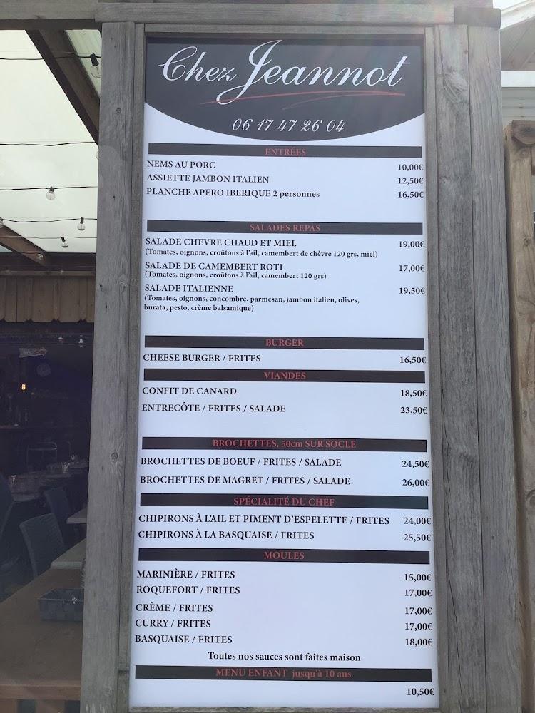 Restaurant Chez Jeannot Montalivet - Menu Image 3